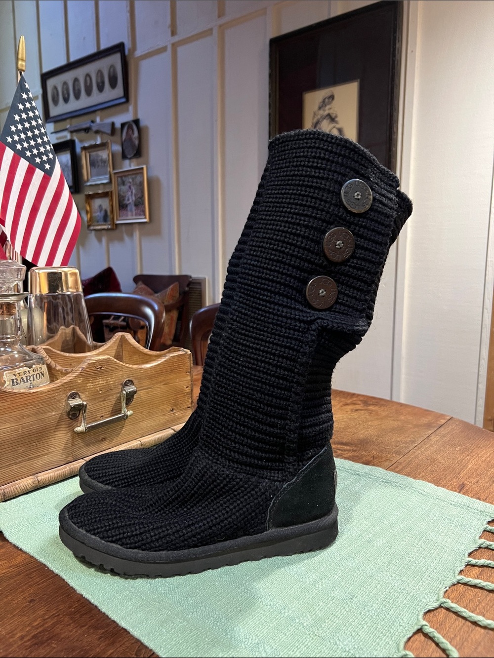 UGG Cardy Classic Knit Button Boots
